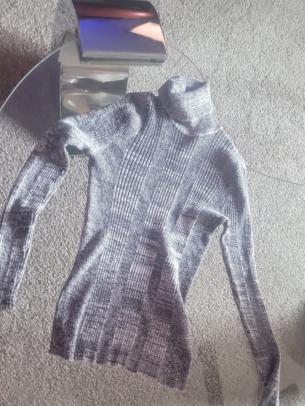 united states sweaters Heather Gray Ribbed Turtleneck Sweater